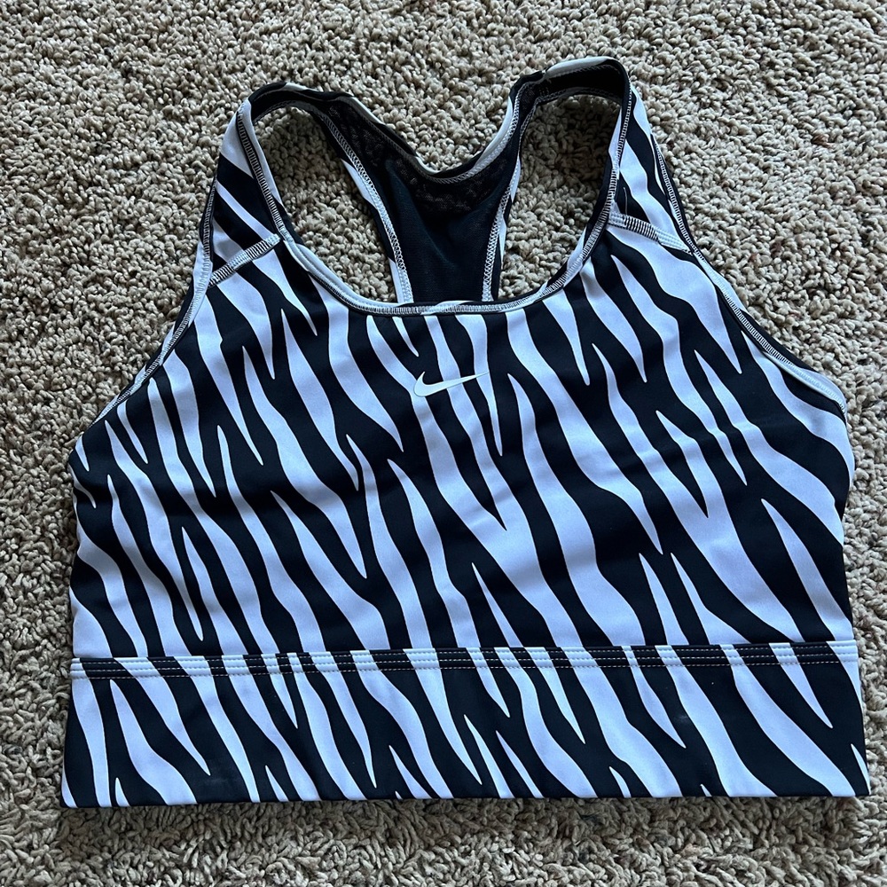 Women's Zebra Print Sports Bra